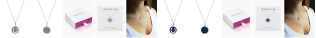 Auburn Jewelry Mini Horseshoe Pendant Necklace in Sterling Silver and Enamel, 16" + 2" Extender